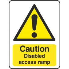 Caution Disabled Access Ramp